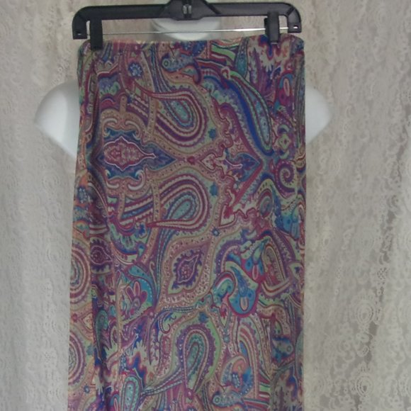 Giorgioi  Fiorlini Dresses & Skirts - Giorgio Fiorlini Midi/Maxi Boot Skirt Blue Pink Paisley Print